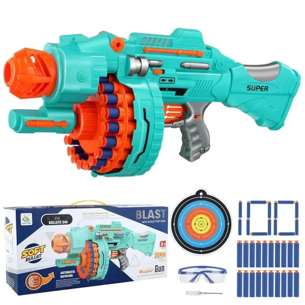 تفنگ تیر ابری شارژی – مدل 1-9937 (Lefan Toys) - تصویر 1