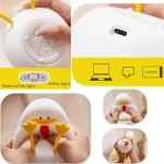 چراغ خواب سیلیکونی مدل اردک کلاه‌دار | Duck Night Light - تصویر 3