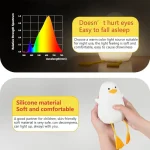 چراغ خواب سیلیکونی مدل اردک کلاه‌دار | Duck Night Light - تصویر 7